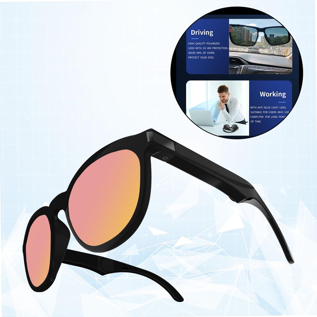 G4  Smart Glasses Bluetooth 5.0 Red