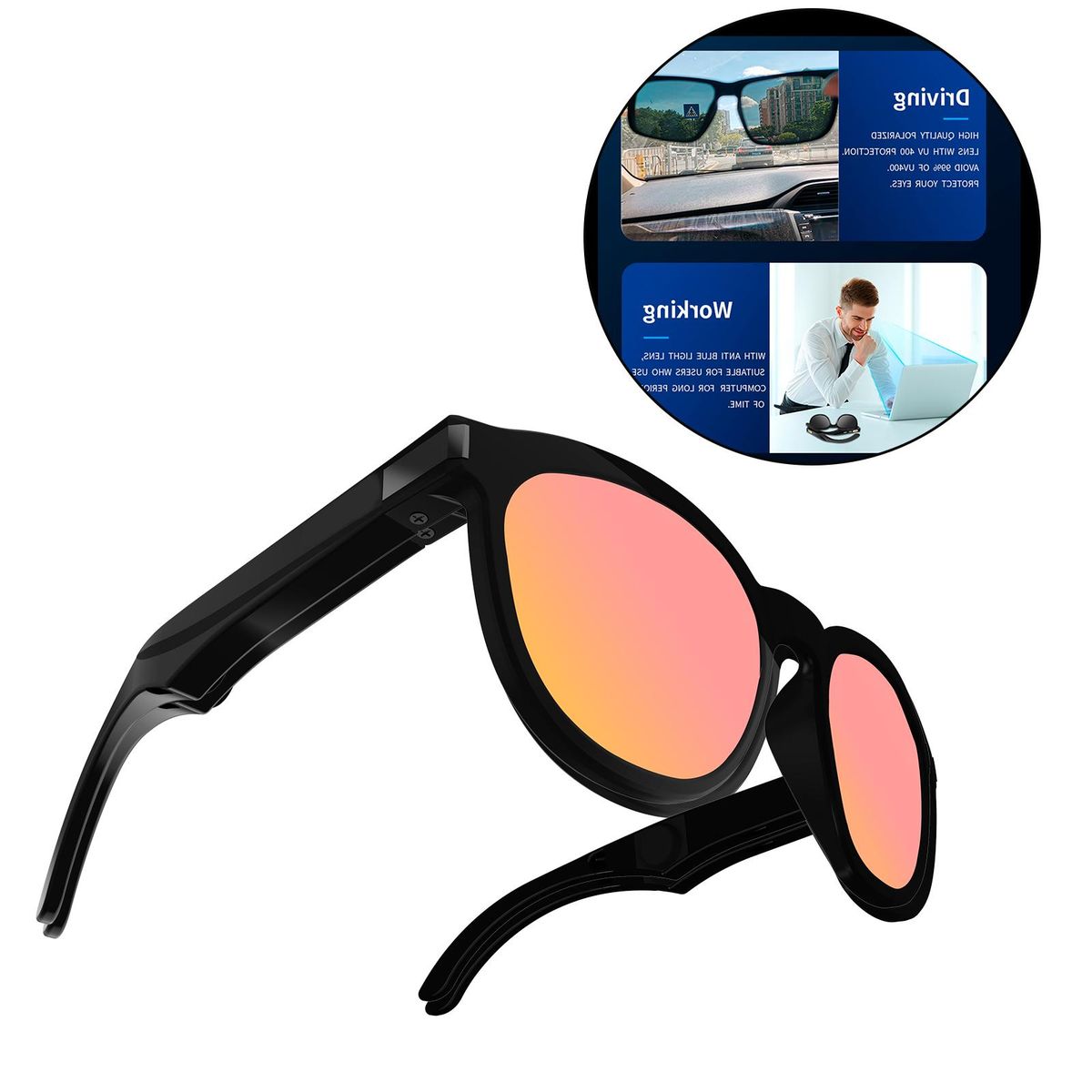 G4  Smart Glasses Bluetooth 5.0 Red