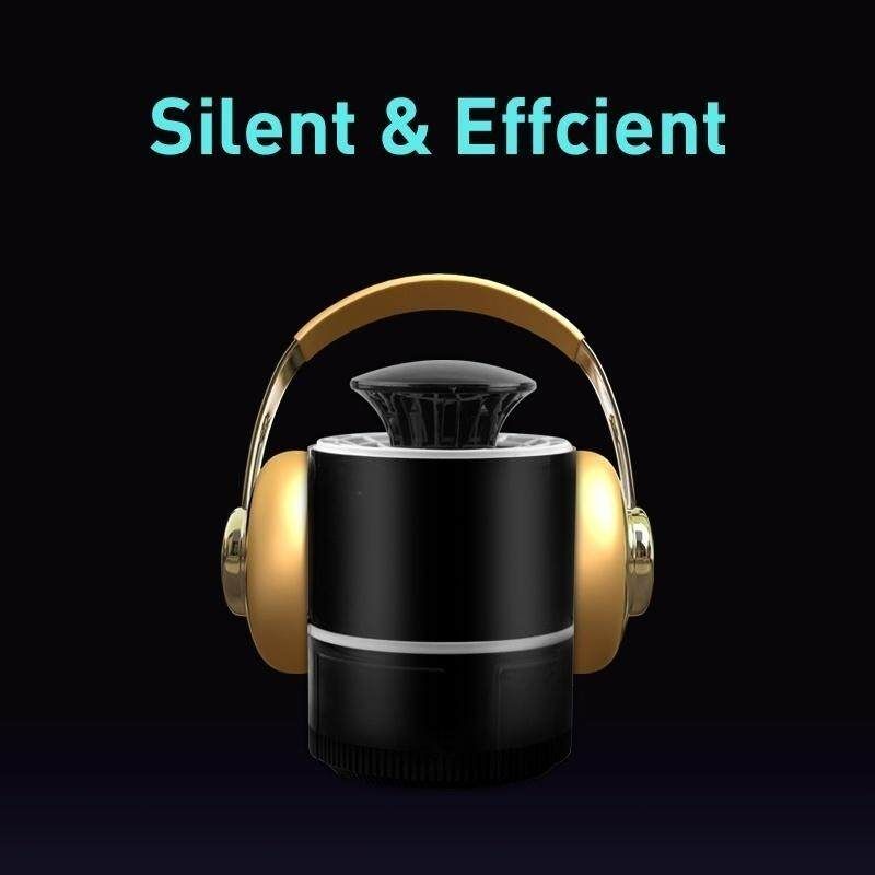 USB Portable Electric Fly Bug Mosquito Insect Killer LED Light Trap Lamp Pest Control Light Black