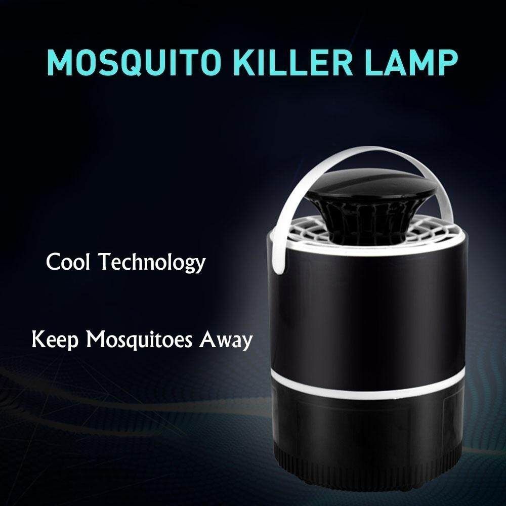 USB Portable Electric Fly Bug Mosquito Insect Killer LED Light Trap Lamp Pest Control Light Black