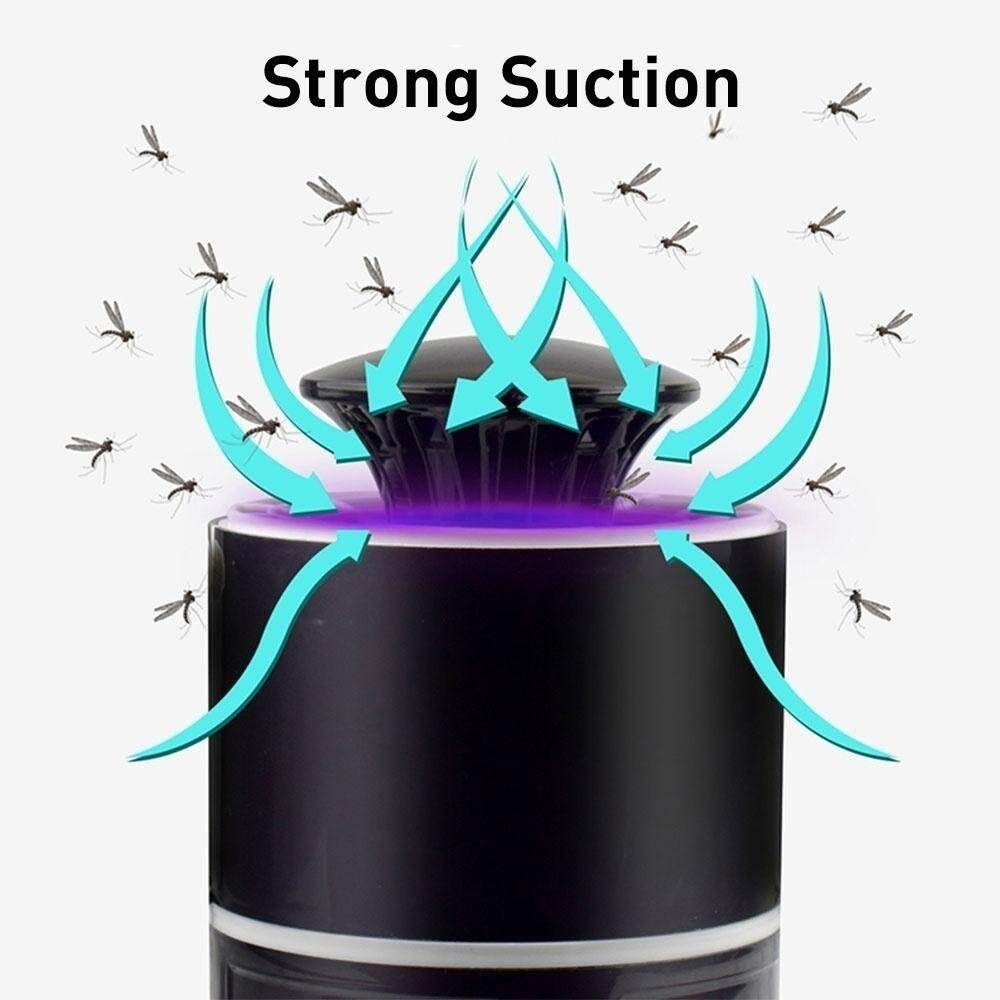USB Portable Electric Fly Bug Mosquito Insect Killer LED Light Trap Lamp Pest Control Light Black