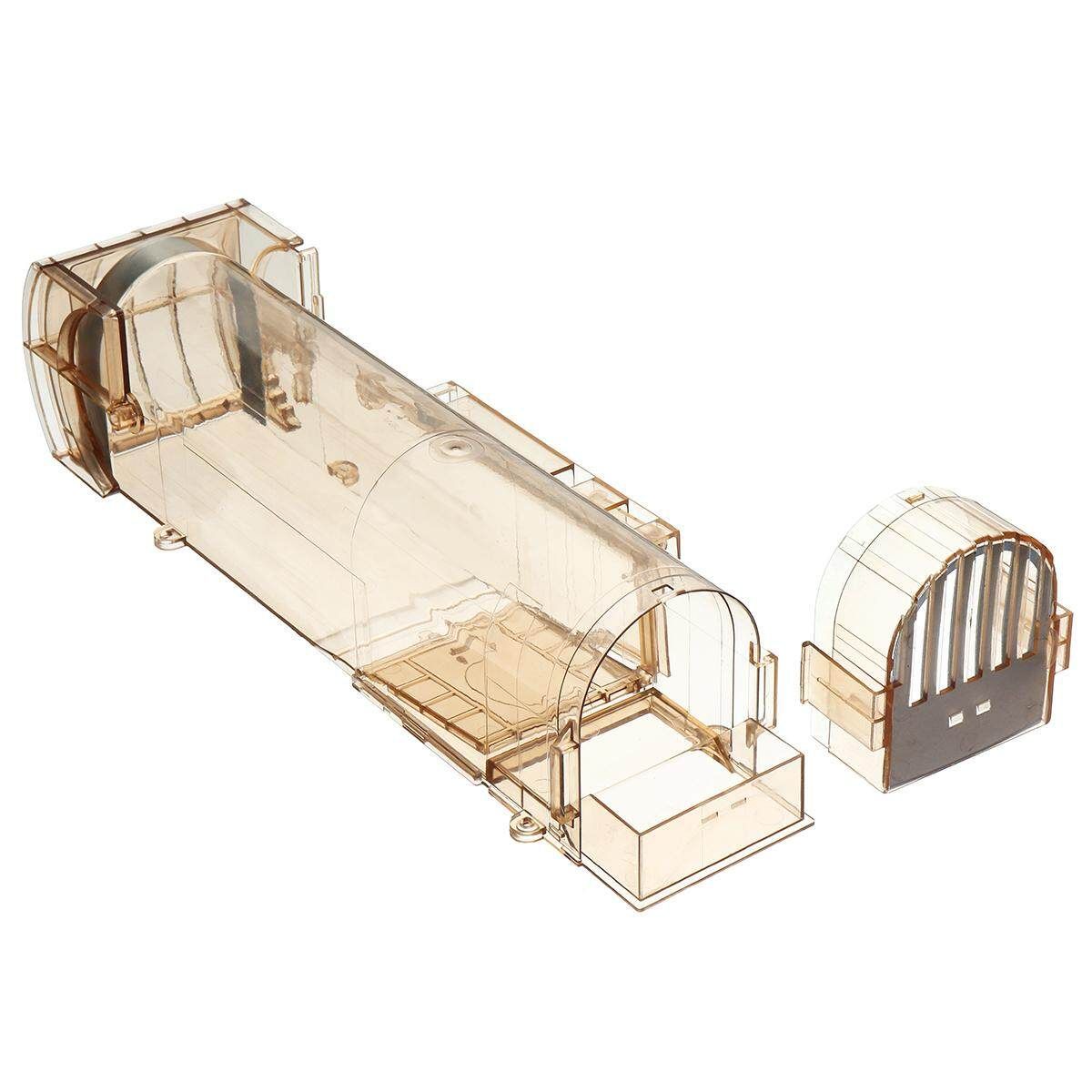 Brown/Tranparent Mouse Traps Humane Smart Trap No Kill Rats Live Catch Reusable[Brown] Brown