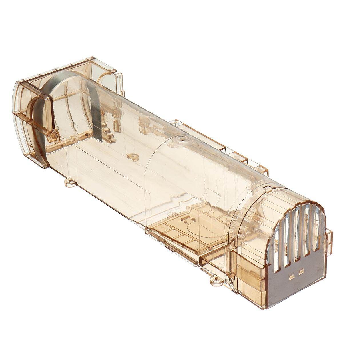 Brown/Tranparent Mouse Traps Humane Smart Trap No Kill Rats Live Catch Reusable[Brown] Brown