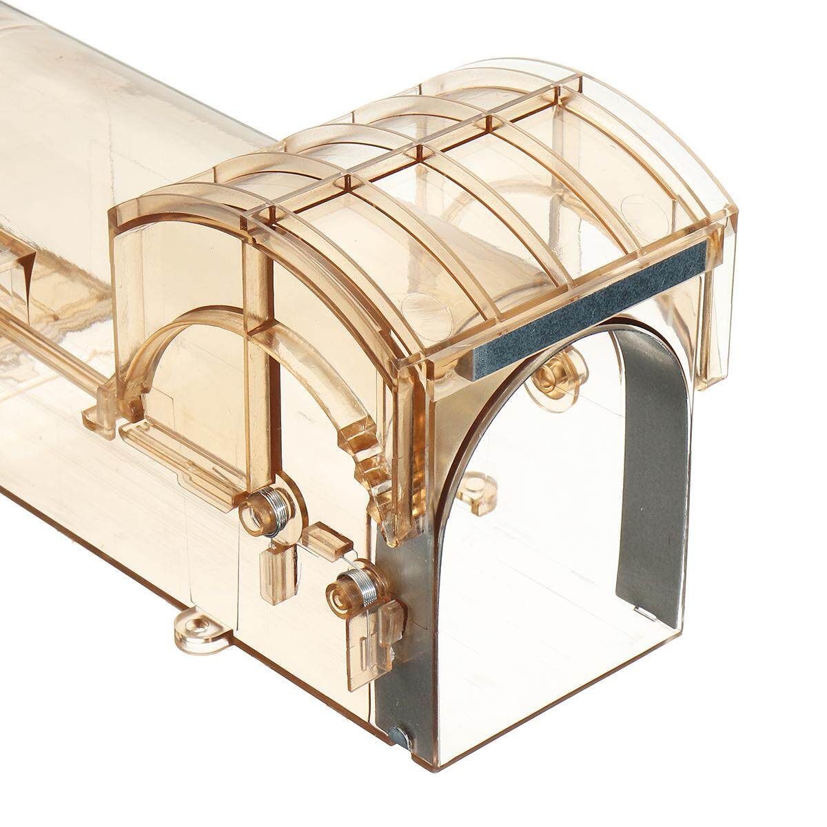 Brown/Tranparent Mouse Traps Humane Smart Trap No Kill Rats Live Catch Reusable[Brown] Brown