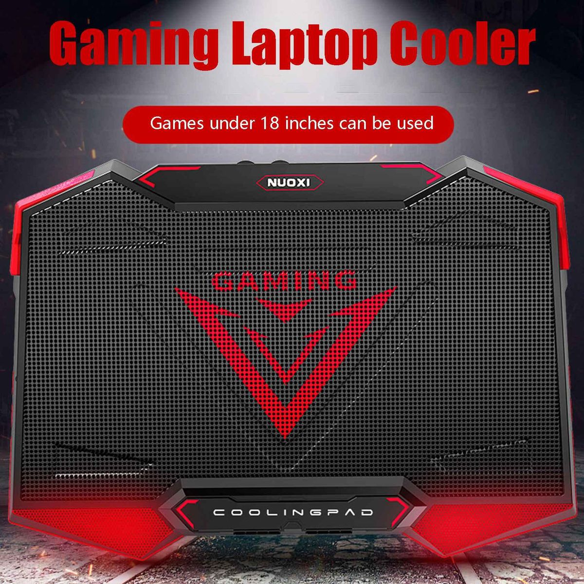 NUOXI Laptop Cooler 5 LED Fans Dual USB Interface Laptop