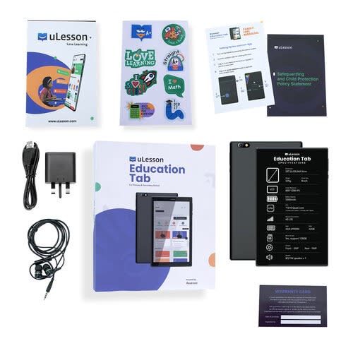 uLesson Tablet + 3 Years uLesson Subscription- 8" - 32gb Rom - 2gb Ram - Single Sim - Black