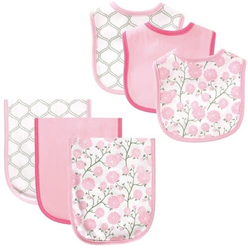Baby Bib And Burp Cloth - 6pcs