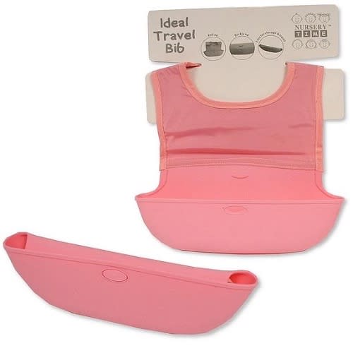 Ideal Travel Bib Pink