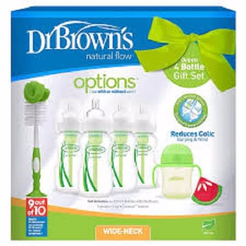 Dr Brown's Natural Flow Wide Neck Baby Bottle Gift Set