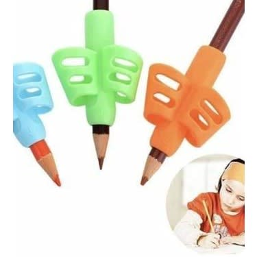 Ergonomic Silicone Writing Aid Pencil Grip -3pieces