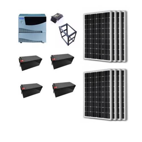 4kva 48v Solar Set With 4 Of 200amps Batteries, 8 Of 200watts Panels, Controller And Rack