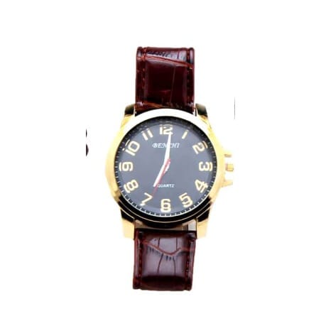 Leather Wrist-Watch For Men Plus Bracelets - Brown