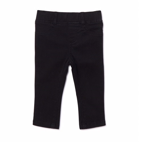 Baby Girl Solid Jeggings - Black