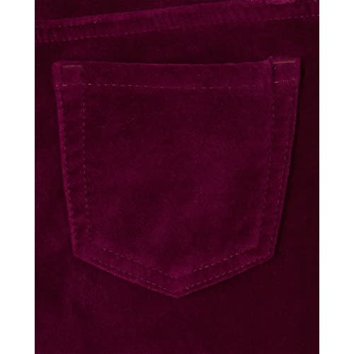 Girls Skinny Super Soft Stretch Velvet Pant-magenta