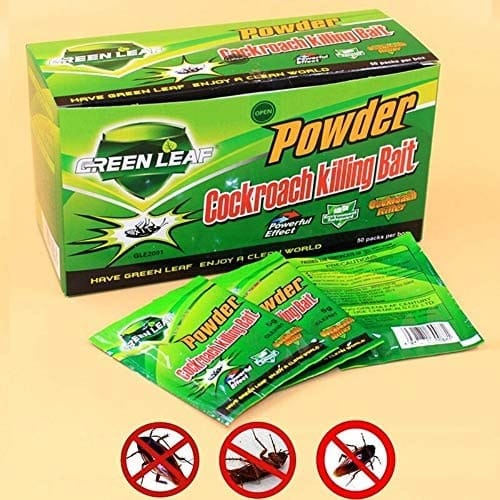 Green Leaf Cockroach Ant Killing Bait Powder - 50Satchets
