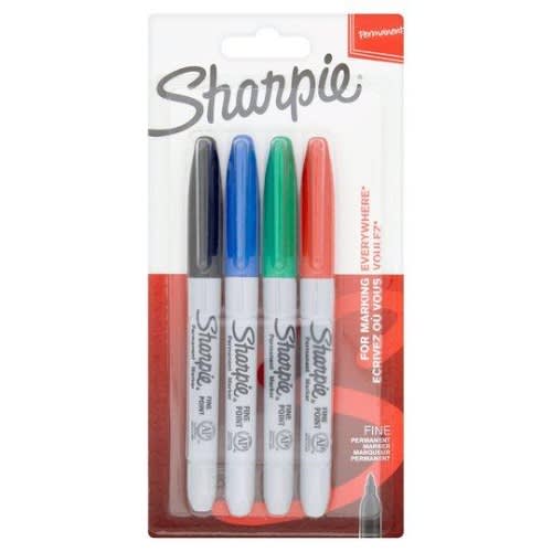 Sharpie Fine Permanent Markers 4 Pack
