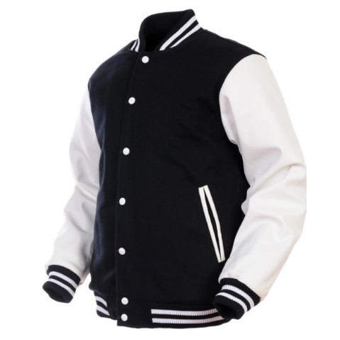 Correctshapers Varsity Jacket -Black And White
