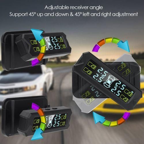 USB Solar Power Tire Pressure Monitoring System Wireless
