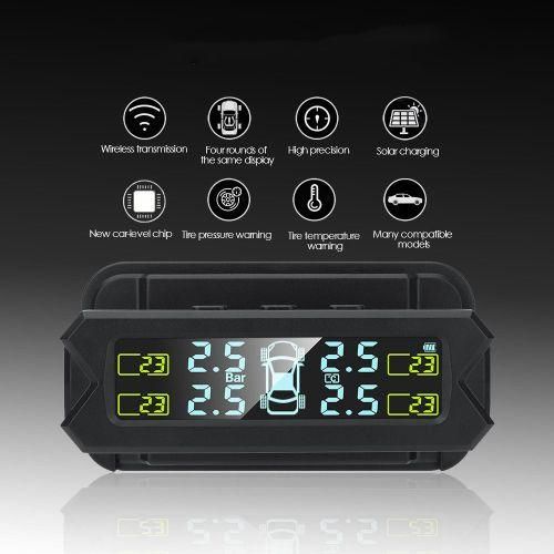 USB Solar Power Tire Pressure Monitoring System Wireless
