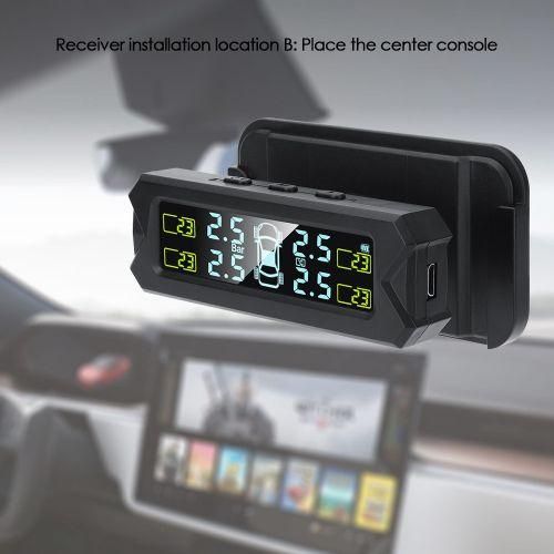 USB Solar Power Tire Pressure Monitoring System Wireless