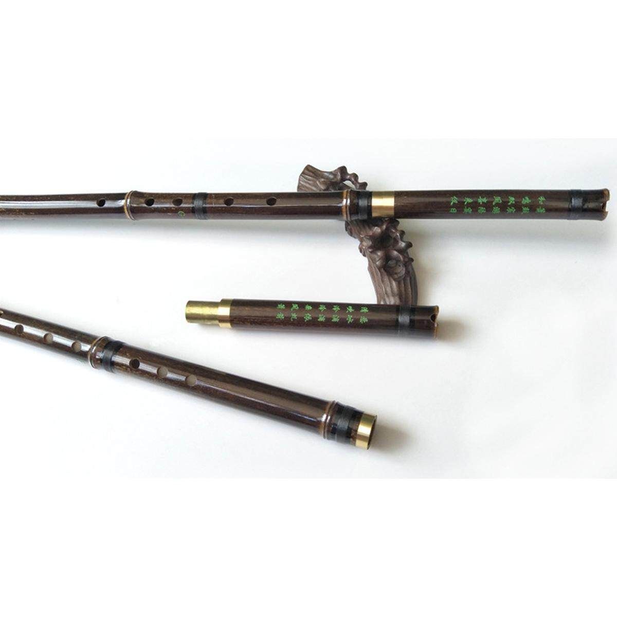 Chinese Instrument Purple Bamboo 2 Sections Profession Flute Xiao G/F Key