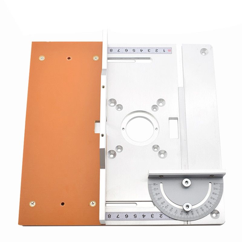 Aluminium  Table Insert Plate Electric Wood Milling Flip Board With Miter Gauge Guide Set Table Saw Woodworking Workbench