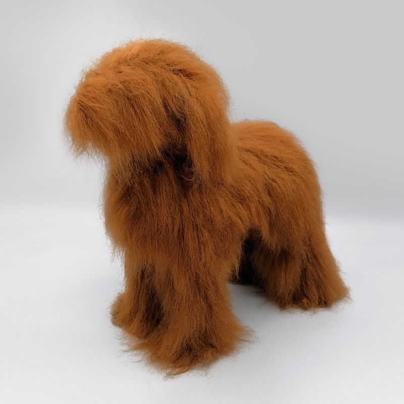 Pet  Hair Grooming  Dog Model Practice Dog Standard Skeleton Model Dog Full Body  Hair-Brown