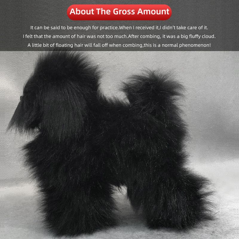 Pet  Hair Grooming  Dog Model Practice Dog Standard Skeleton Model Dog Full Body  Hair-Brown