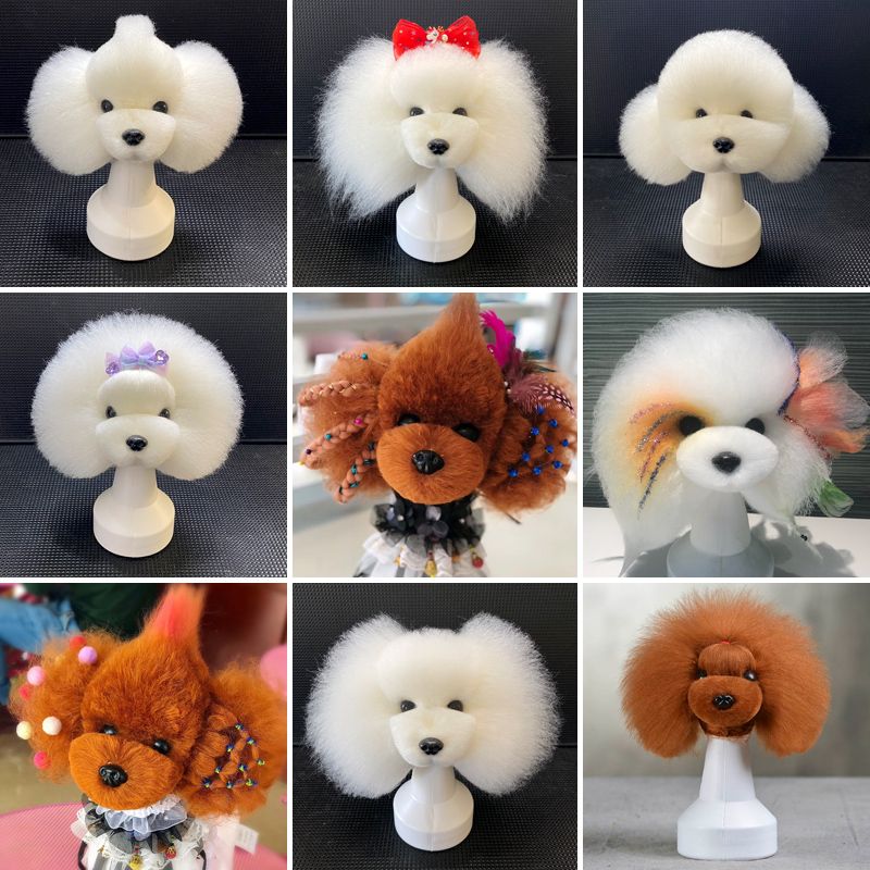 Pet  Hair Grooming  Dog Model Practice Dog Standard Skeleton Model Dog Full Body  Hair-Brown
