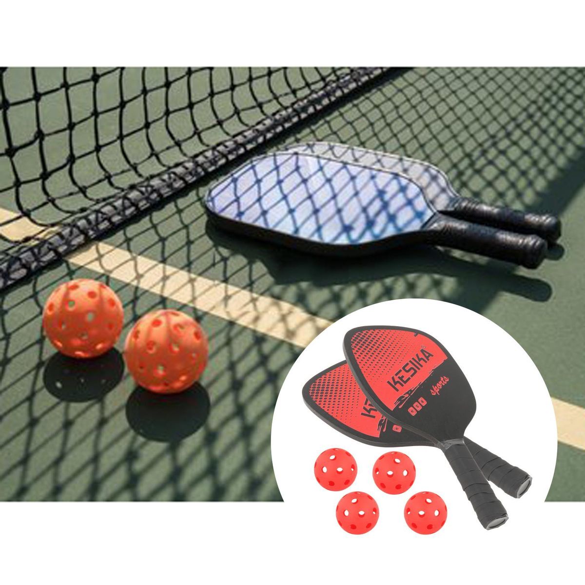 Professional Paddles With Portable Honeycomb Rackets Red