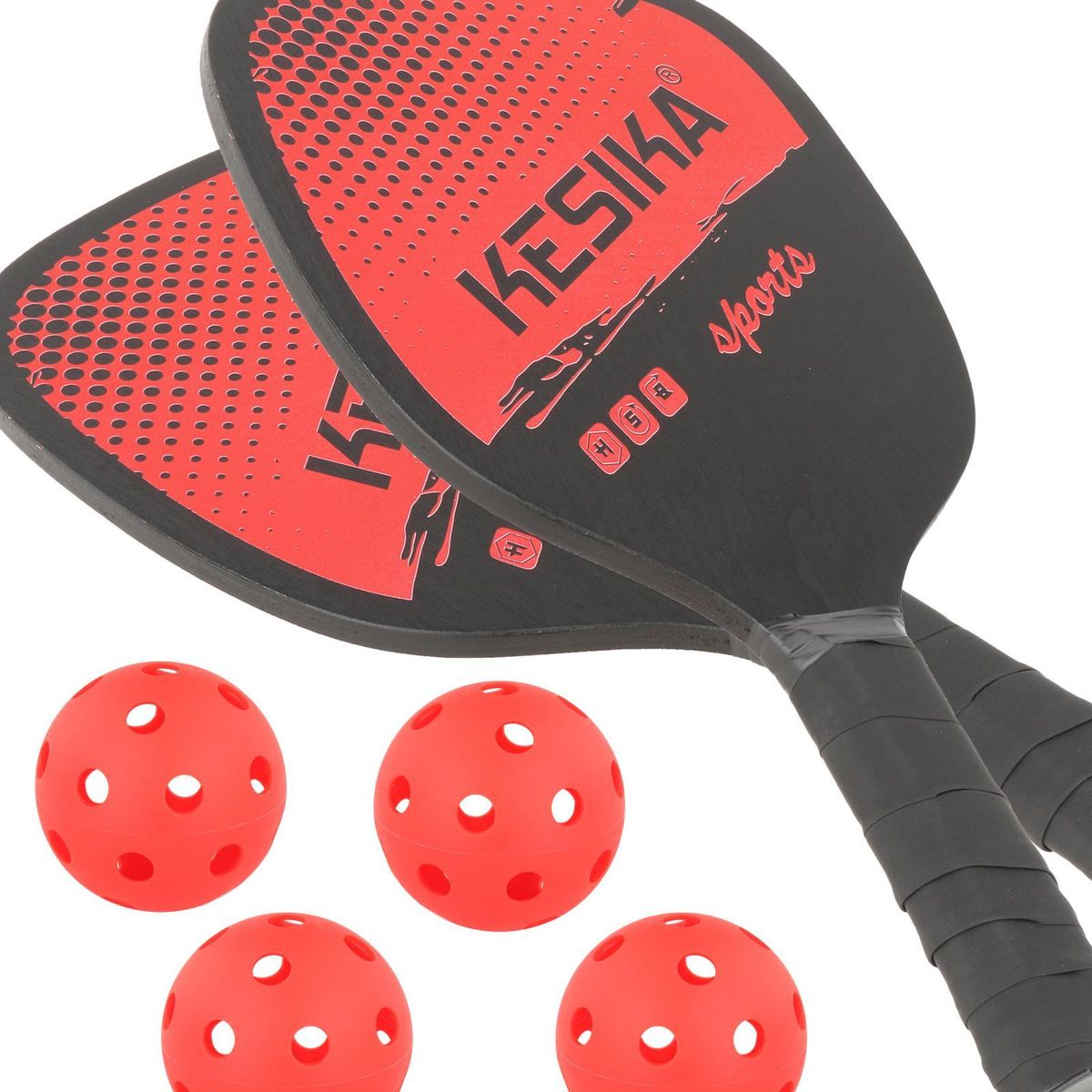Professional Paddles With Portable Honeycomb Rackets Red