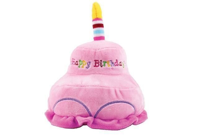 Molar Plush Jouet Chien Happy Dog Birthday Cake Chew Game Toy Peluche Pour Chien  Playing Interactive Bite Resistant Stuffed-E