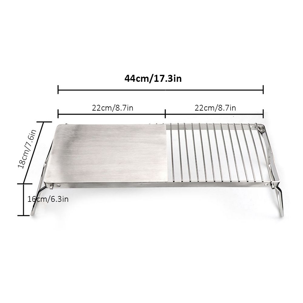 2 In 1 Outdoor Folding Stove Stand   Barbecue Grill Camping