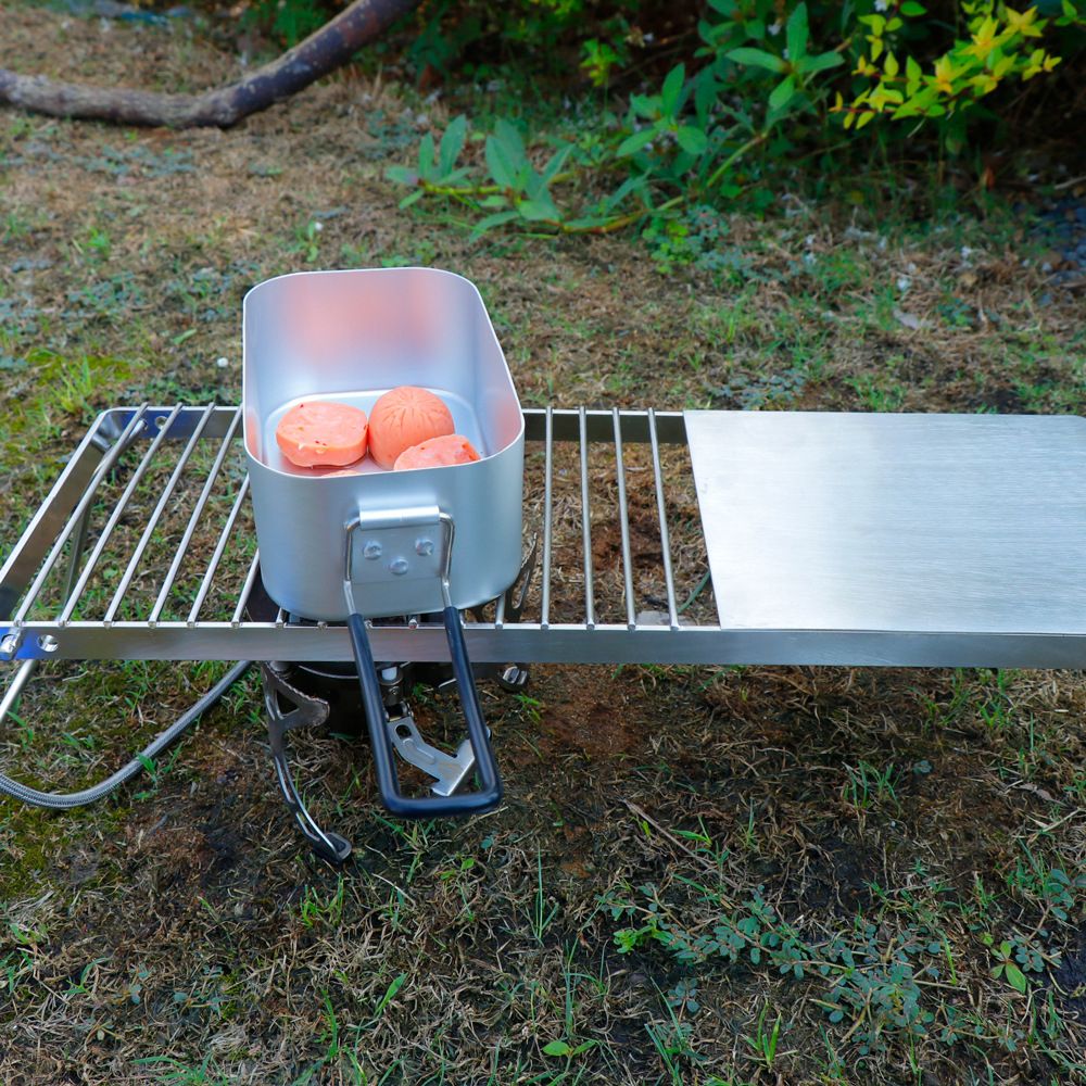 2 In 1 Outdoor Folding Stove Stand   Barbecue Grill Camping