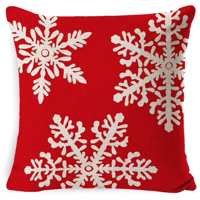 3 PCS Christmas Linen Red Hug Pillowcase Without Pillow Core, Specification: 45 X 45cm(SDBZ-00307)