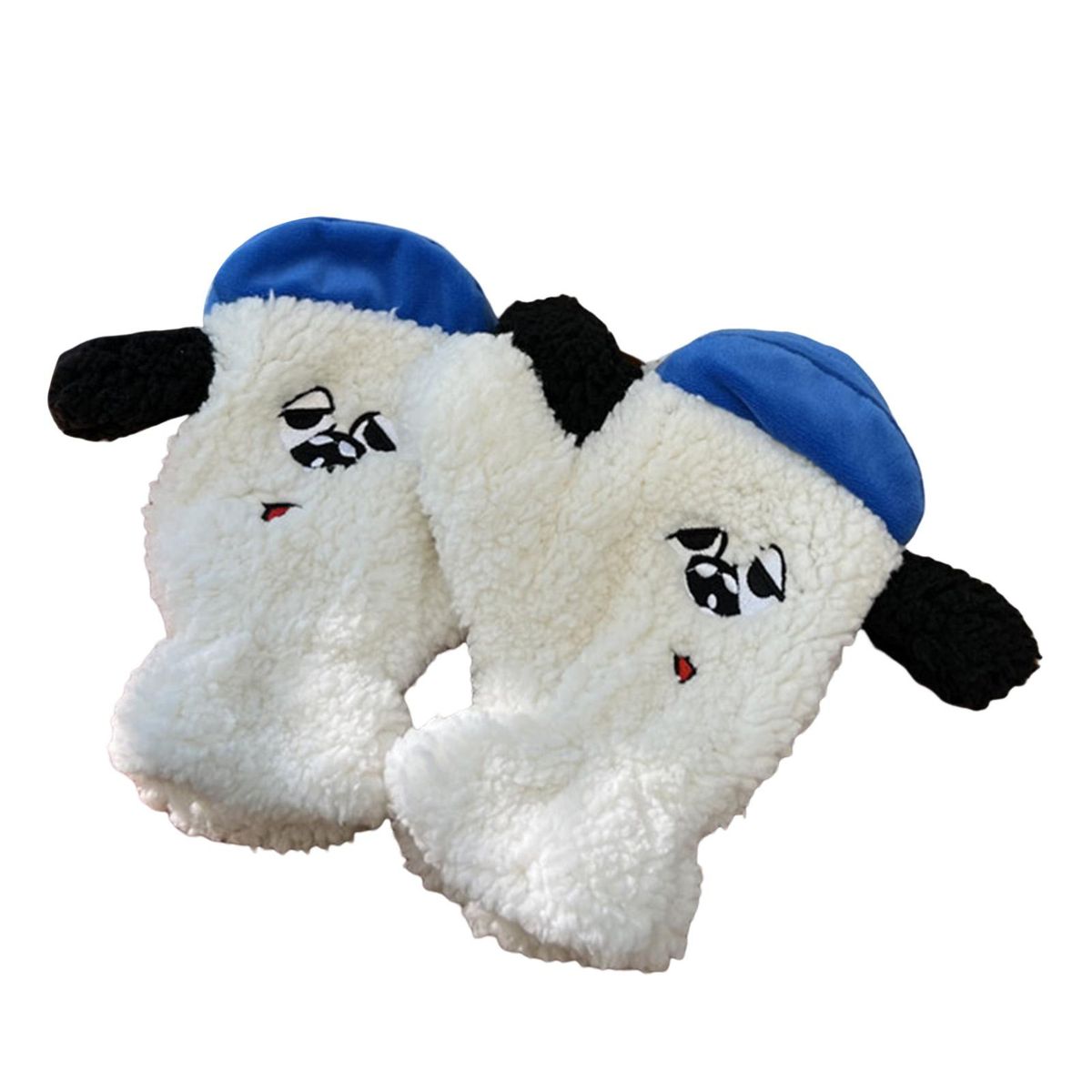 1 Pair Cycling Mittens Windproof Winter Mittens White
