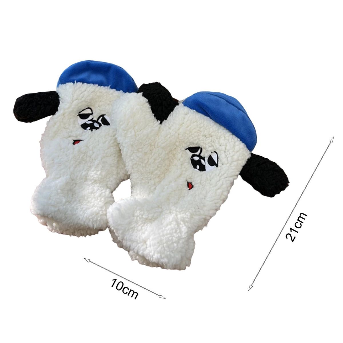 1 Pair Cycling Mittens Windproof Winter Mittens White