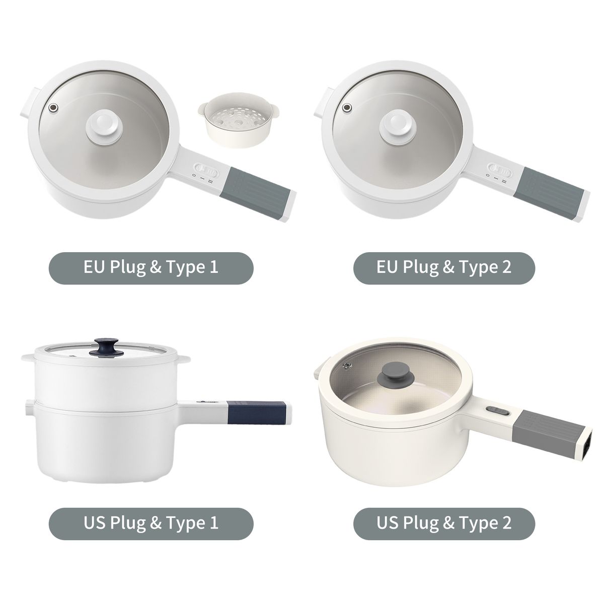 1.6L Electric Hot Pot 220V Electric Cooker Skillet Non-Stick