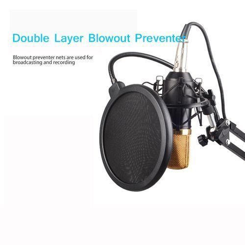 Double Layer Studio Microphone Flexible Wind Screen Sound Filter For Podcast Recording Accessories Diameter-100MM