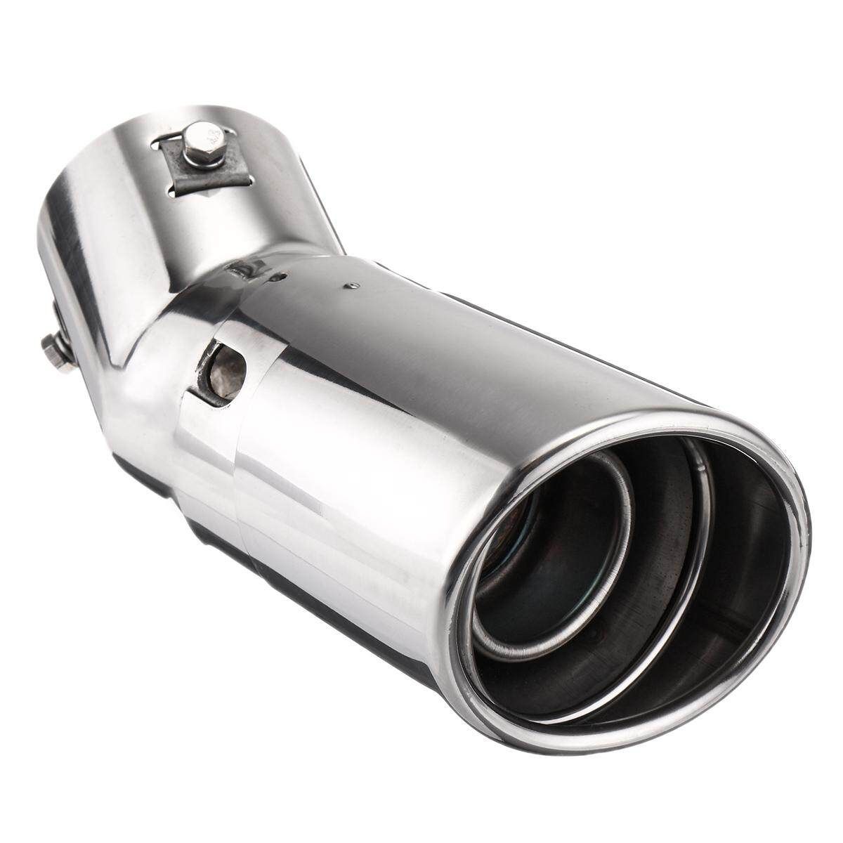 New Spitfire Car LED Exhaust Pipe Red Light Flaming Muffler Tip Universal Custom Oval Straight