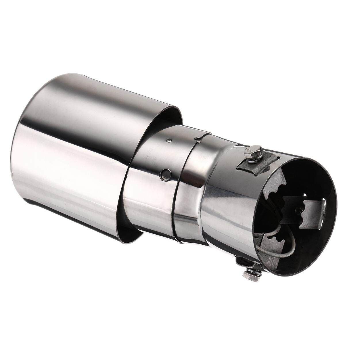 New Spitfire Car LED Exhaust Pipe Red Light Flaming Muffler Tip Universal Custom Oval Straight