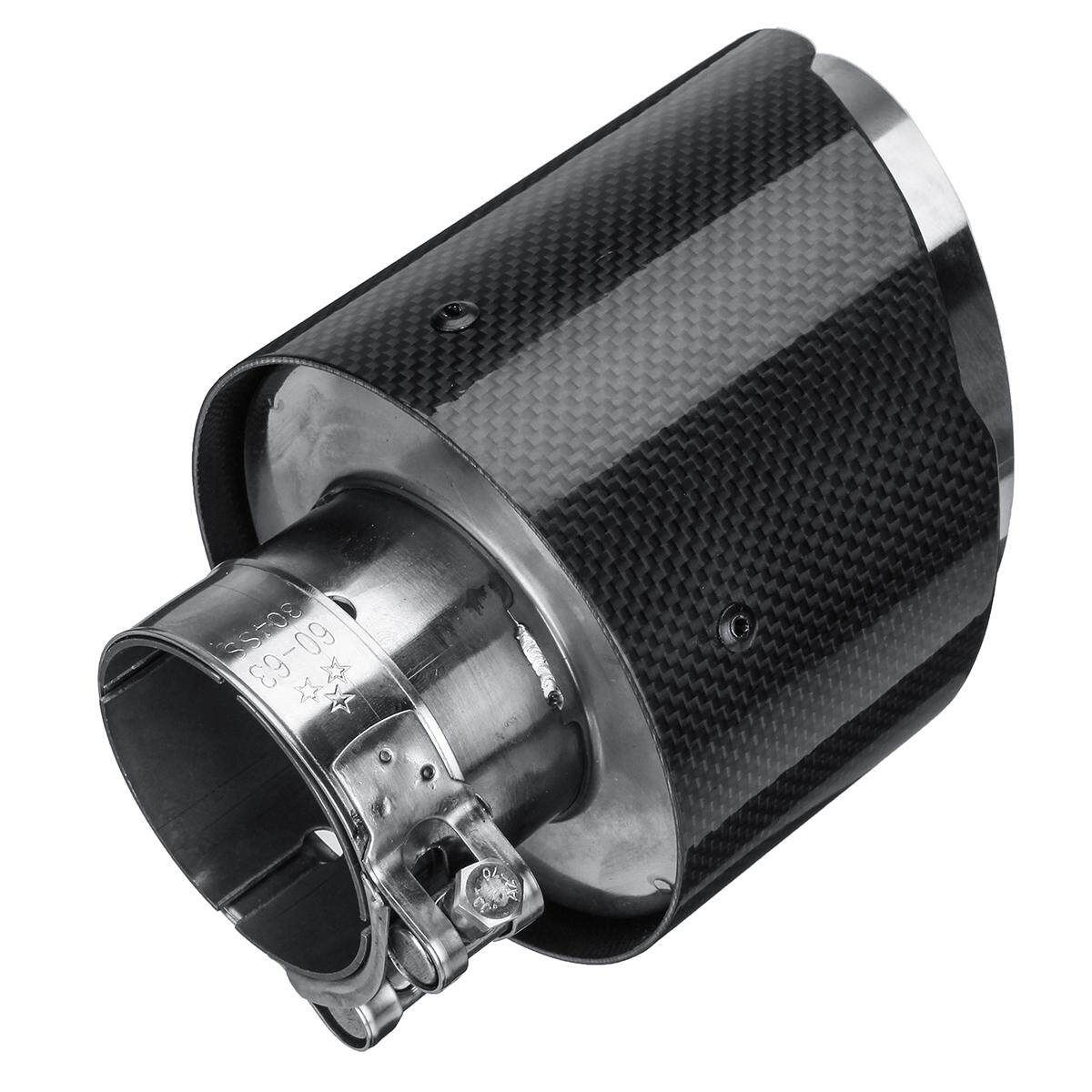 Carbon Fiber Exhaust Tips 63mm Inlet/114mm Outlet Universal Car Exhaust Pipe
