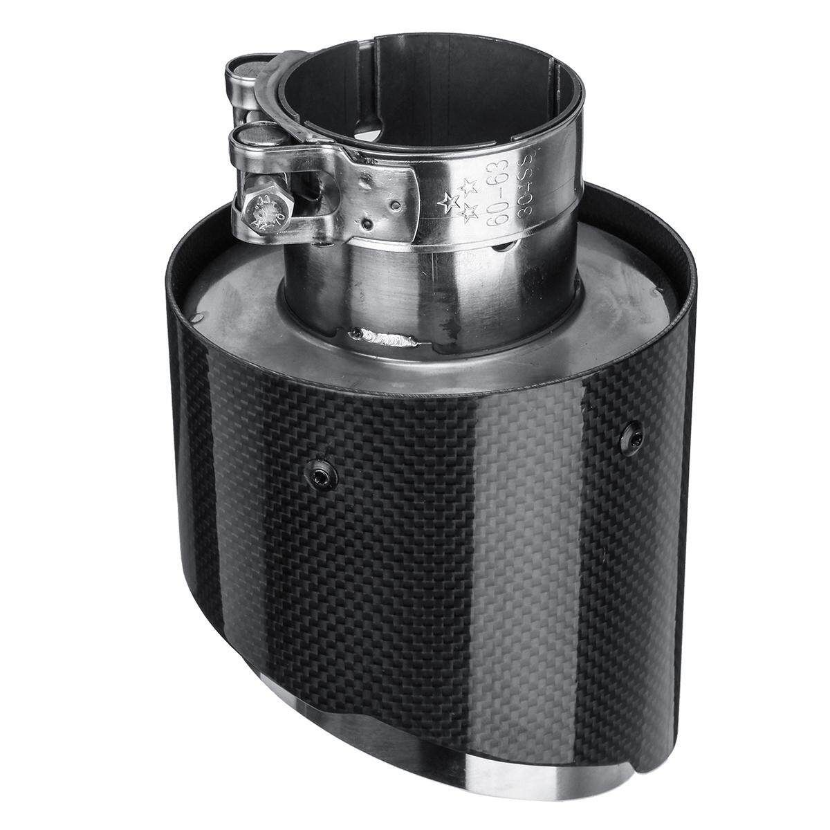 Carbon Fiber Exhaust Tips 63mm Inlet/114mm Outlet Universal Car Exhaust Pipe