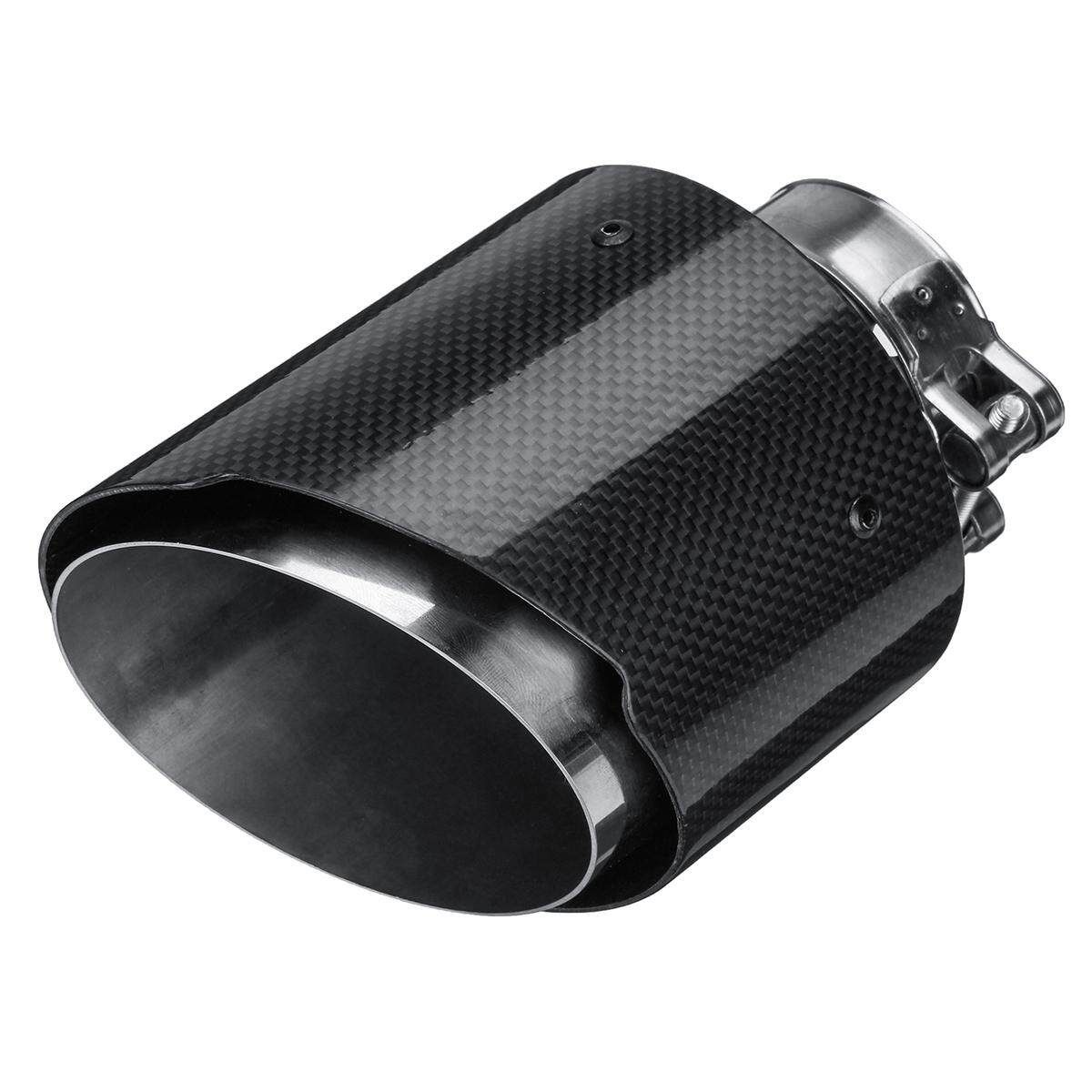 Carbon Fiber Exhaust Tips 63mm Inlet/114mm Outlet Universal Car Exhaust Pipe