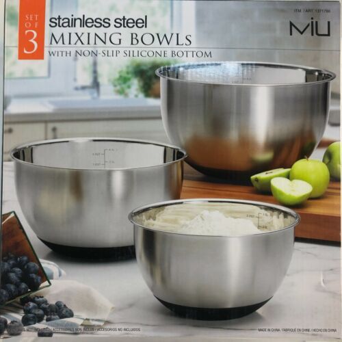 Stainless Steel Mixing Bowls - Set Of 3