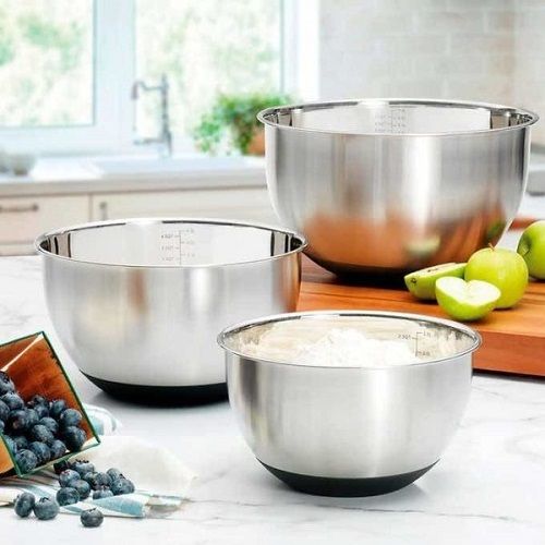 Stainless Steel Mixing Bowls - Set Of 3