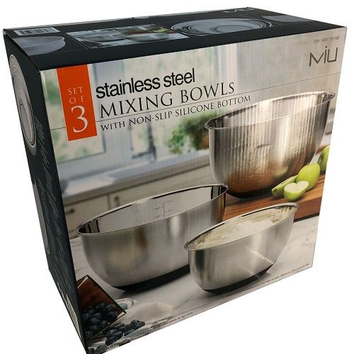 Stainless Steel Mixing Bowls - Set Of 3