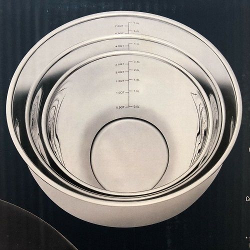 Stainless Steel Mixing Bowls - Set Of 3