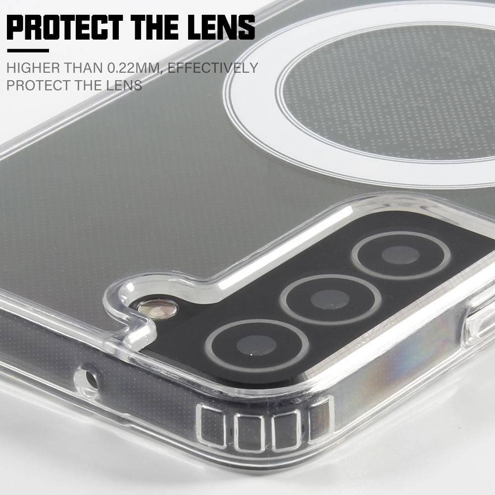 New MagSafe Phone Case For Samsung S20 S21 S22 Ultra Note 20 Ultra Transparent Magnetic Phone Case For Samsung S22 S21 S20 plus