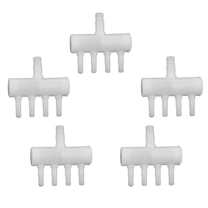 5 Pcs Plastic Air Flow Control Distributor Lever Pump Valve 4 Way